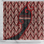 Aotearoa Atua Tumatauenga Shower Curtain God Of War Koru Patterns