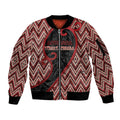 Custom Aotearoa Atua Tumatauenga Sleeve Zip Bomber Jacket God Of War Koru Patterns