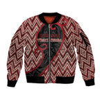 Custom Aotearoa Atua Tumatauenga Sleeve Zip Bomber Jacket God Of War Koru Patterns