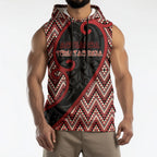 Custom Aotearoa Atua Tumatauenga Sleeveless Hoodie God Of War Koru Patterns