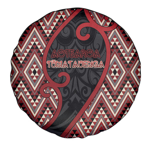 Aotearoa Atua Tumatauenga Spare Tire Cover God Of War Koru Patterns
