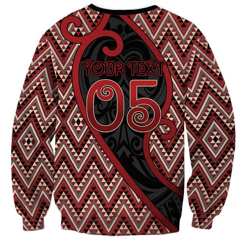 Custom Aotearoa Atua Tumatauenga Sweatshirt God Of War Koru Patterns