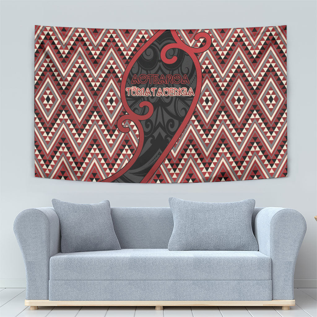 Aotearoa Atua Tumatauenga Tapestry God Of War Koru Patterns