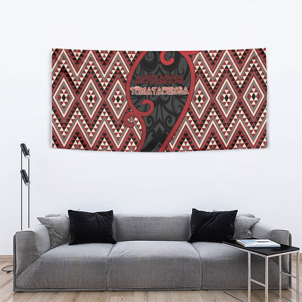 Aotearoa Atua Tumatauenga Tapestry God Of War Koru Patterns