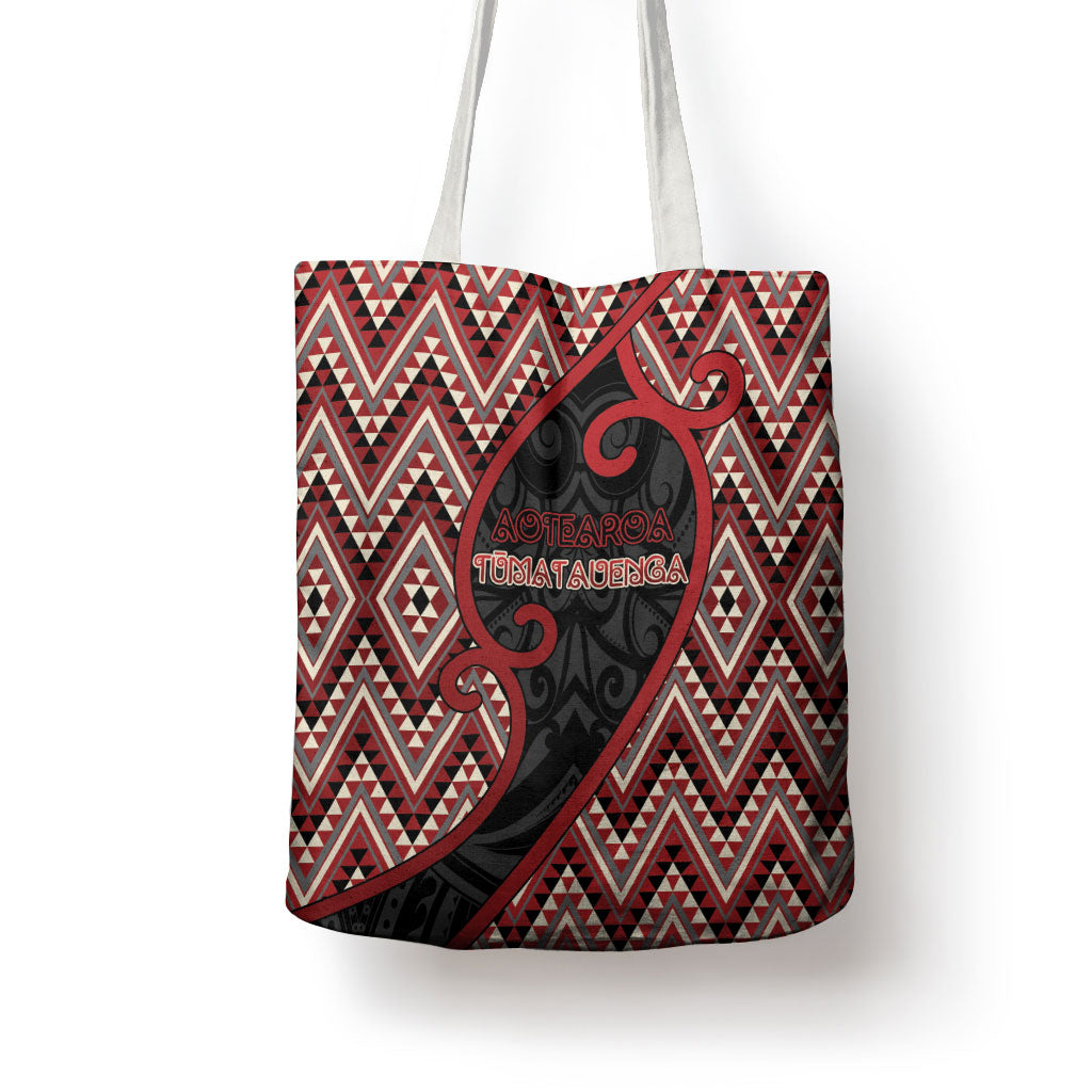 Aotearoa Atua Tumatauenga Tote Bag God Of War Koru Patterns