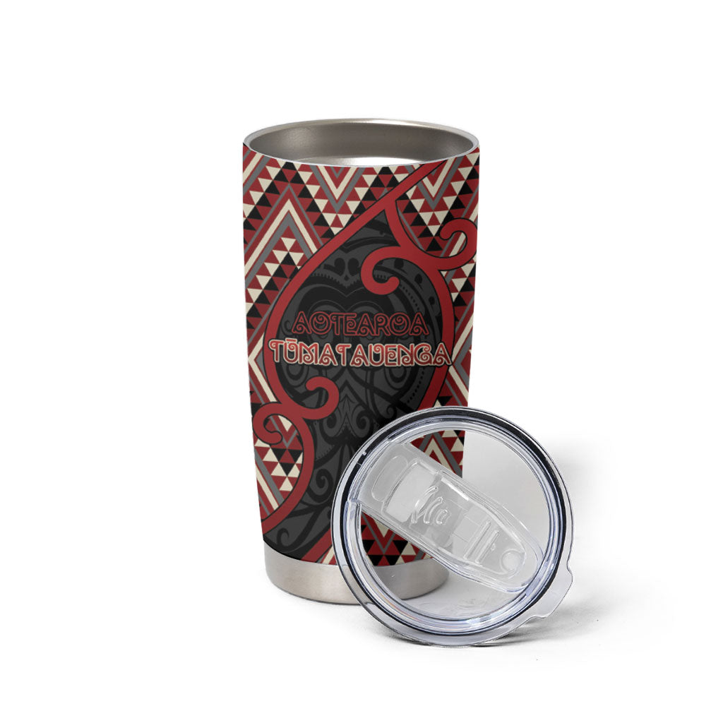 Custom Aotearoa Atua Tumatauenga Tumbler Cup God Of War Koru Patterns