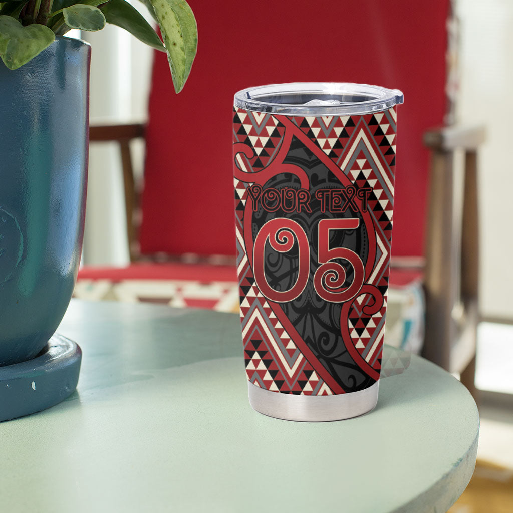 Custom Aotearoa Atua Tumatauenga Tumbler Cup God Of War Koru Patterns