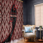 Aotearoa Atua Tumatauenga Window Curtain God Of War Koru Patterns