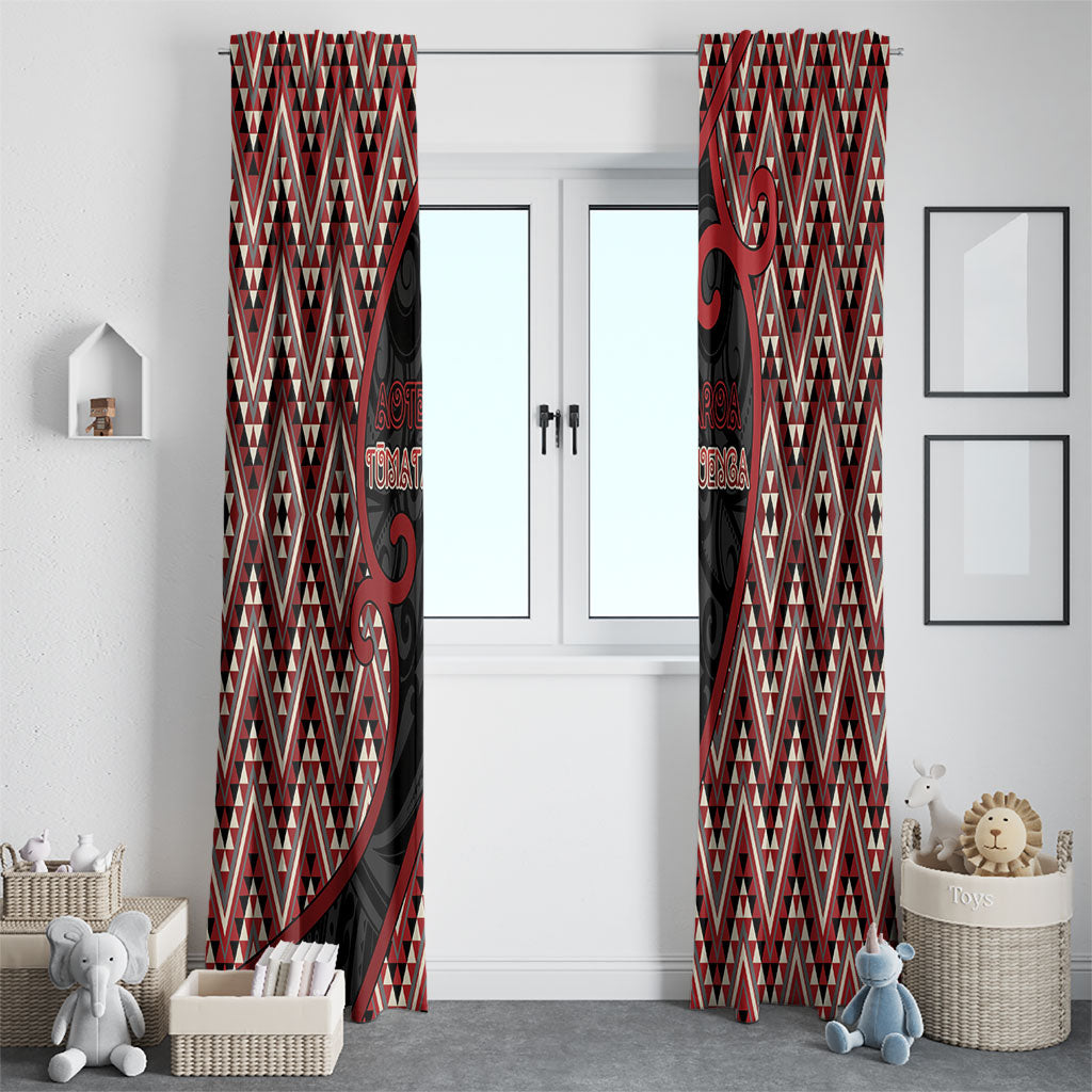 Aotearoa Atua Tumatauenga Window Curtain God Of War Koru Patterns