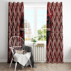 Aotearoa Atua Tumatauenga Window Curtain God Of War Koru Patterns