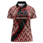 Custom Aotearoa Atua Tumatauenga Women Polo Shirt God Of War Koru Patterns