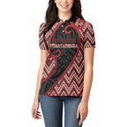 Custom Aotearoa Atua Tumatauenga Women Polo Shirt God Of War Koru Patterns