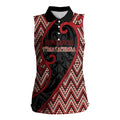Custom Aotearoa Atua Tumatauenga Women Sleeveless Polo Shirt God Of War Koru Patterns
