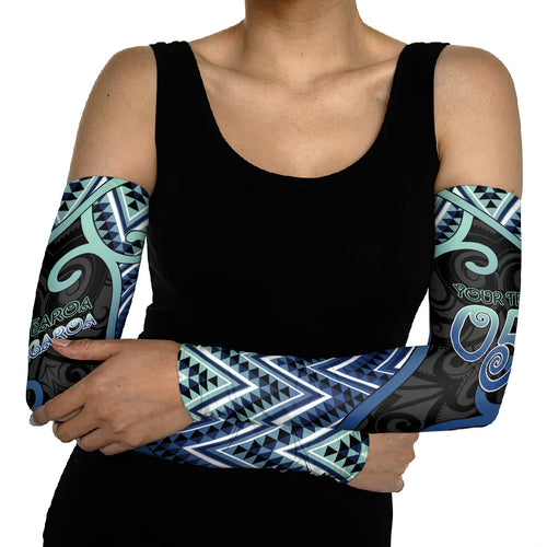 Custom Aotearoa Atua Tangaroa Arm Sleeves God Of Ocean Koru Patterns