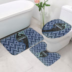 Aotearoa Atua Tangaroa Bathroom Set God Of Ocean Koru Patterns