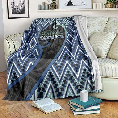 Aotearoa Atua Tangaroa Blanket God Of Ocean Koru Patterns