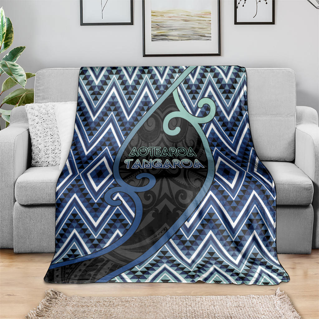 Aotearoa Atua Tangaroa Blanket God Of Ocean Koru Patterns