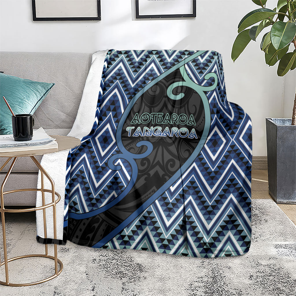 Aotearoa Atua Tangaroa Blanket God Of Ocean Koru Patterns