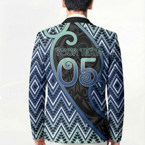Custom Aotearoa Atua Tangaroa Blazer God Of Ocean Koru Patterns