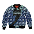 Custom Aotearoa Atua Tangaroa Bomber Jacket God Of Ocean Koru Patterns