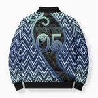 Custom Aotearoa Atua Tangaroa Bomber Puffer Jacket God Of Ocean Koru Patterns