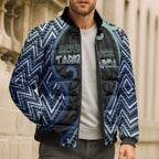 Custom Aotearoa Atua Tangaroa Bomber Puffer Jacket God Of Ocean Koru Patterns