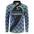 Custom Aotearoa Atua Tangaroa Button Sweatshirt God Of Ocean Koru Patterns