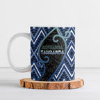 Custom Aotearoa Atua Tangaroa Ceramic Mug God Of Ocean Koru Patterns