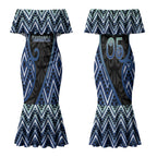 Custom Aotearoa Atua Tangaroa Couples Matching Mermaid Dress and Hawaiian Shirt God Of Ocean Koru Patterns