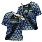 Custom Aotearoa Atua Tangaroa Cross Shoulder Shirt God Of Ocean Koru Patterns