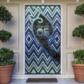Custom Aotearoa Atua Tangaroa Door Cover God Of Ocean Koru Patterns