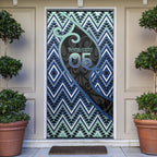 Custom Aotearoa Atua Tangaroa Door Cover God Of Ocean Koru Patterns