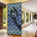 Custom Aotearoa Atua Tangaroa Door Cover God Of Ocean Koru Patterns