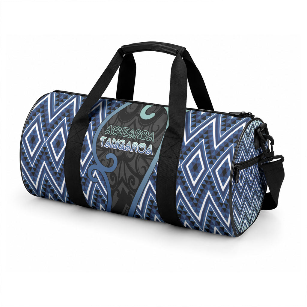 Aotearoa Atua Tangaroa Duffle Bag God Of Ocean Koru Patterns