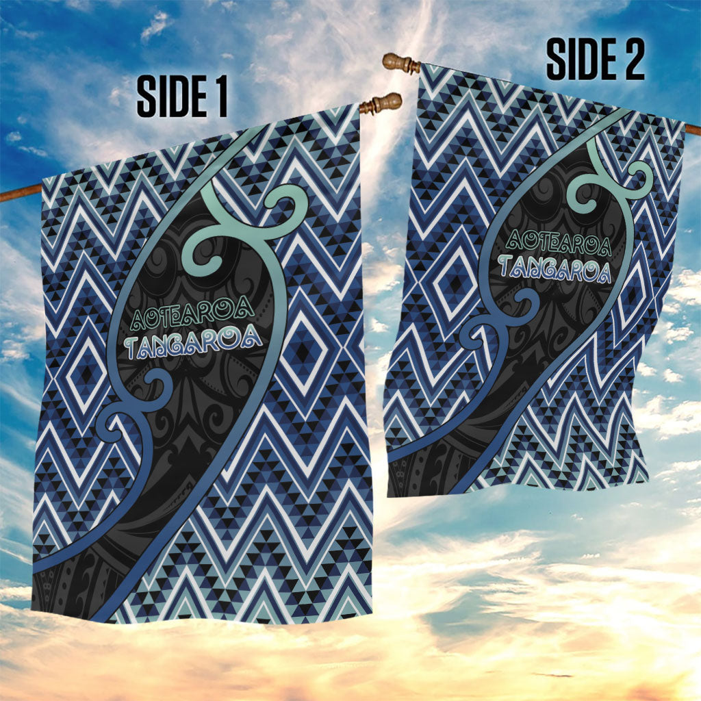 Aotearoa Atua Tangaroa Garden Flag God Of Ocean Koru Patterns