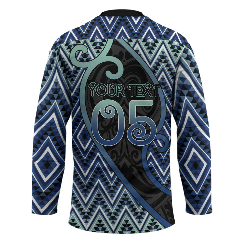 Custom Aotearoa Atua Tangaroa Hockey Jersey God Of Ocean Koru Patterns