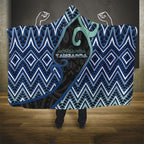 Aotearoa Atua Tangaroa Hooded Blanket God Of Ocean Koru Patterns