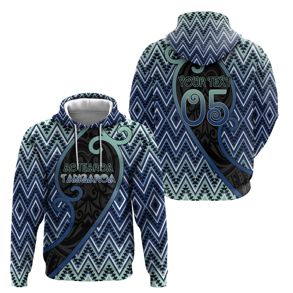 Custom Aotearoa Atua Tangaroa Hoodie God Of Ocean Koru Patterns