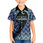Custom Aotearoa Atua Tangaroa Kid Hawaiian Shirt God Of Ocean Koru Patterns