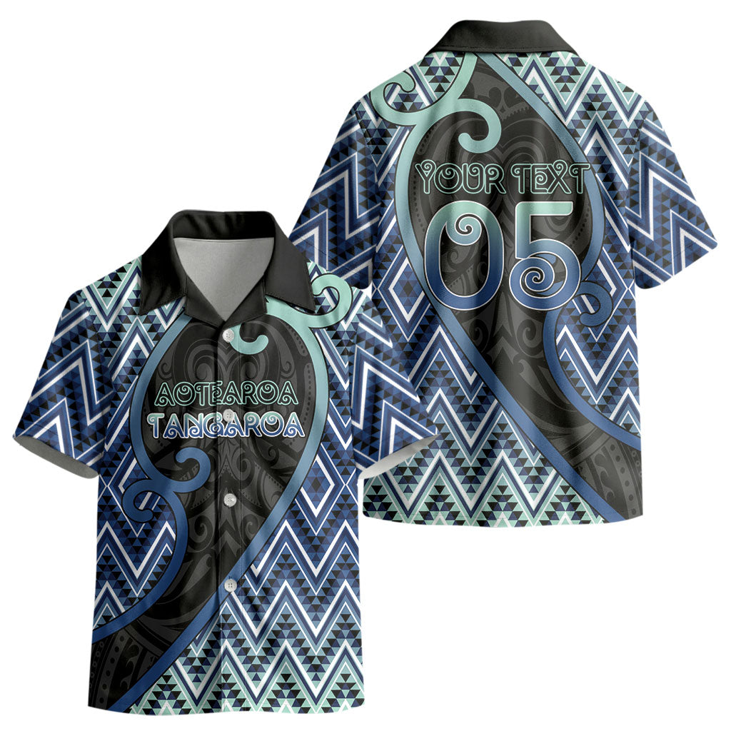 Custom Aotearoa Atua Tangaroa Kid Hawaiian Shirt God Of Ocean Koru Patterns