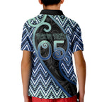 Custom Aotearoa Atua Tangaroa Kid Polo Shirt God Of Ocean Koru Patterns