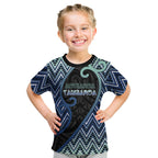 Custom Aotearoa Atua Tangaroa Kid T Shirt God Of Ocean Koru Patterns