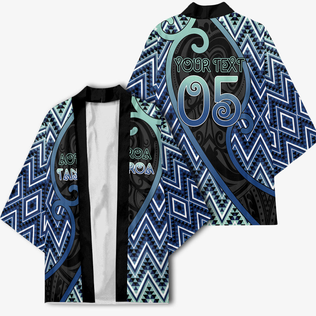 Custom Aotearoa Atua Tangaroa Kimono God Of Ocean Koru Patterns