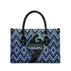 Aotearoa Atua Tangaroa Leather Bag God Of Ocean Koru Patterns