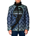 Custom Aotearoa Atua Tangaroa Padded Jacket God Of Ocean Koru Patterns