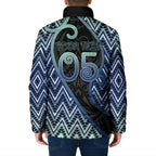 Custom Aotearoa Atua Tangaroa Padded Jacket God Of Ocean Koru Patterns