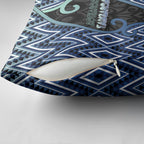 Aotearoa Atua Tangaroa Pillow Cover God Of Ocean Koru Patterns