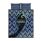Aotearoa Atua Tangaroa Quilt Bed Set God Of Ocean Koru Patterns