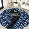 Aotearoa Atua Tangaroa Round Carpet God Of Ocean Koru Patterns