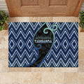 Aotearoa Atua Tangaroa Rubber Doormat God Of Ocean Koru Patterns